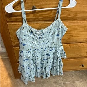 American Eagle Outfitters Blue Floral Dress